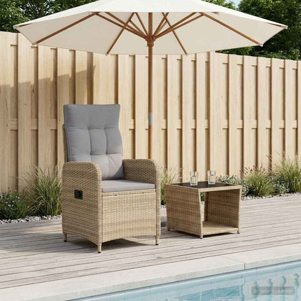 Trädgård loungemöbler 2 st Beige och Ljusgrå