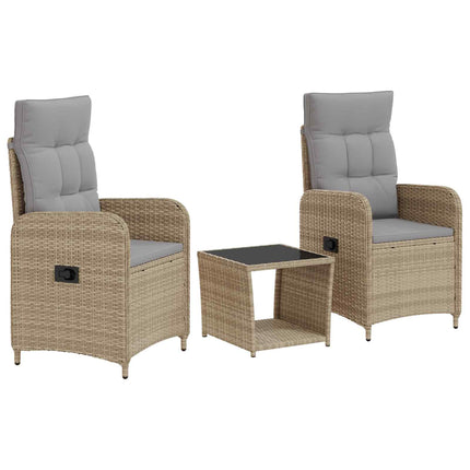 Trädgård loungemöbler 3 st Beige och Ljusgrå