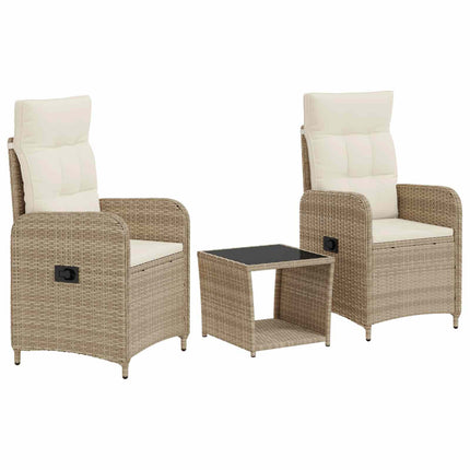 Trädgård loungemöbler 3 st Beige och krämvit