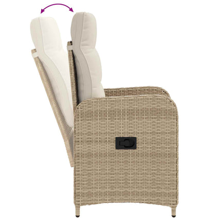 Trädgård loungemöbler 3 st Beige och krämvit