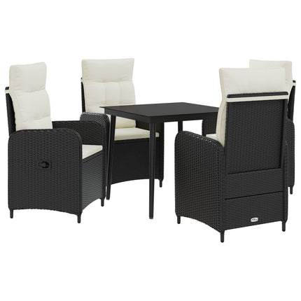 Soffbord Set med kudde med kudde 5 pcs Svart och krämvit