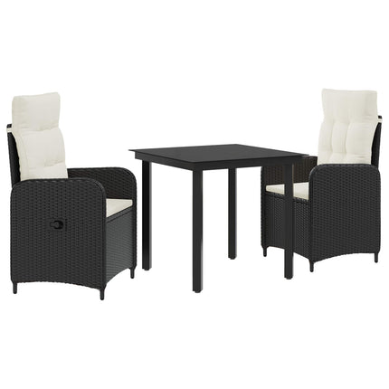 Soffbord Set med kudde med kudde 3 pcs Svart och krämvit