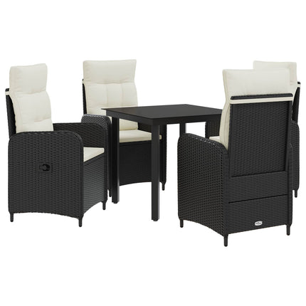 Soffbord Set med kudde med kudde 5 pcs Svart och krämvit