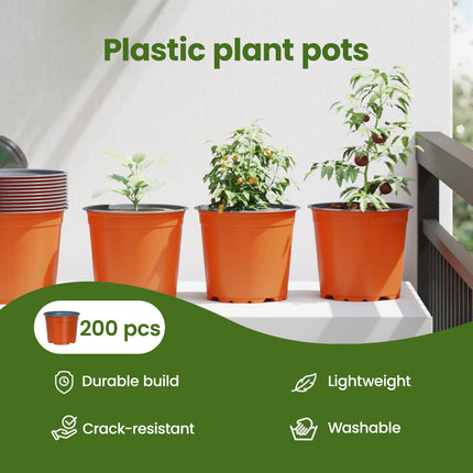 Rund Blomkruka 200 st Terracotta Ø 15 x 13 cm Plast