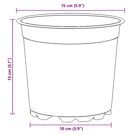Blomkruka 200 pcs Terracotta Ø 15 x 13 cm Plast