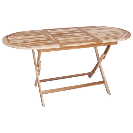 Hopfällbart trädgårdsbord Naturlig 160 x 80 x 76 cm