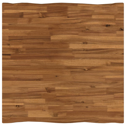 70 x 70 x 75 cm Massivt Akaciaträ Naturlig och Kaffe Fyrkantig