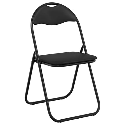 Fällstol 2 pcs Svart 48 x 43,5 x 81 cm Konstläder