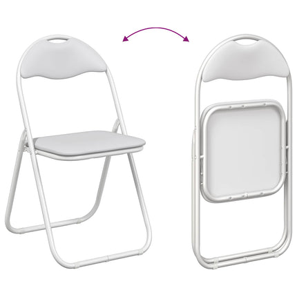 Fällstol 8 pcs Vit 48 x 43,5 x 81 cm Konstläder