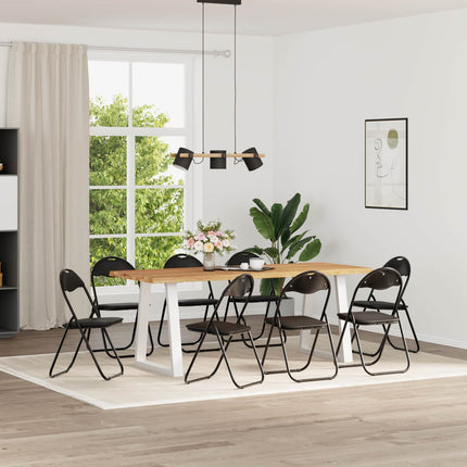 Fällstol 8 pcs Svart 48 x 43,5 x 81 cm Konstläder