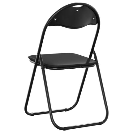 Fällstol 8 pcs Svart 48 x 43,5 x 81 cm Konstläder