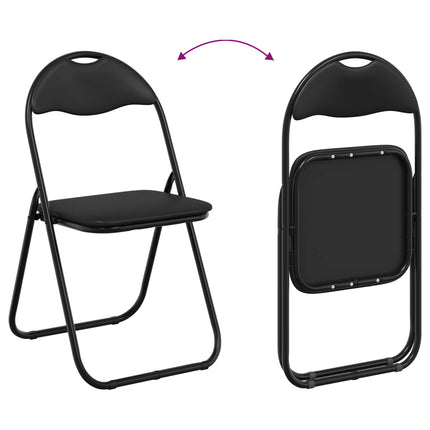 Fällstol 8 pcs Svart 48 x 43,5 x 81 cm Konstläder