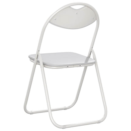 Fällstol 2 pcs Vit 48 x 43,5 x 81 cm Konstläder