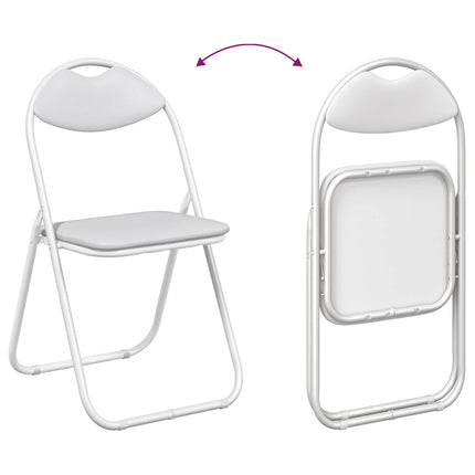Fällstol 2 pcs Vit 48 x 43,5 x 81 cm Konstläder