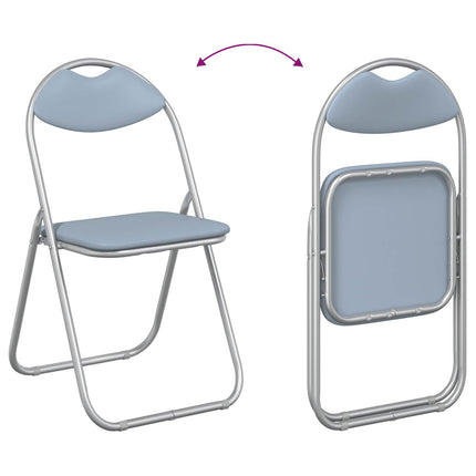 Fällstol 2 pcs Grå 48 x 43,5 x 81 cm Konstläder