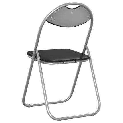 Fällstol 8 pcs Svart och Grå 48 x 43,5 x 81 cm Konstläder