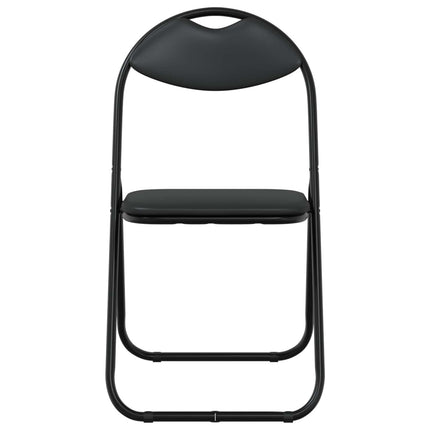 Fällstol 8 pcs Svart 48 x 43,5 x 81 cm Konstläder