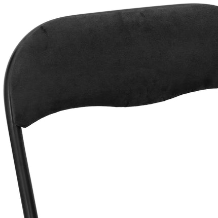 Fällstol 8 pcs Svart 48 x 44 x 78 cm Sammet