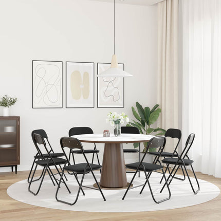 Fällstol 8 pcs Svart 48 x 44 x 78 cm Sammet
