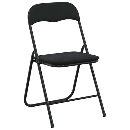 Fällstol 8 pcs Svart 48 x 44 x 78 cm Sammet