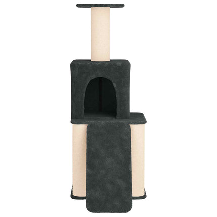 Kattträd med sisal klöspelare Mörkgrå 146 cm