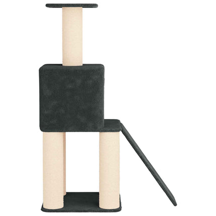 Kattträd med sisal klöspelare Mörkgrå 146 cm