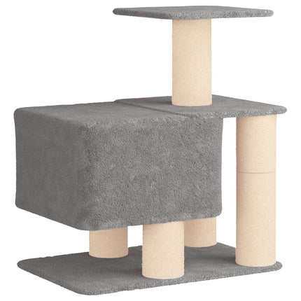 Kattträd med sisal klöspelare Ljusgrå 96 cm