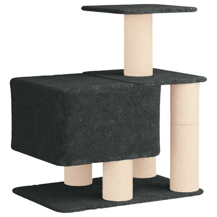 Kattträd med sisal klöspelare Mörkgrå 96 cm