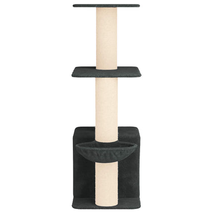 Kattträd med sisal klöspelare Mörkgrå 133 cm