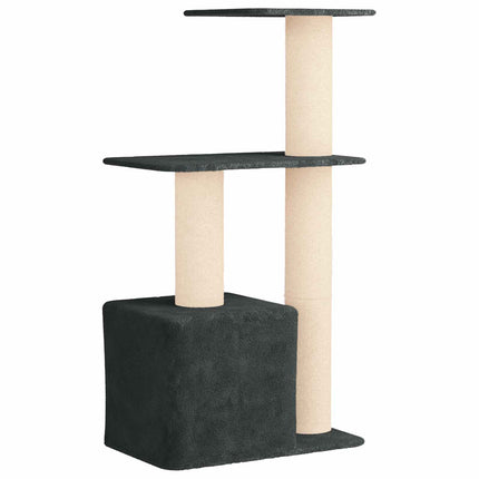 Kattträd med sisal klöspelare Mörkgrå 133 cm