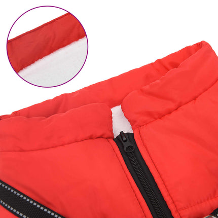 Hund Kappa Röd L48 Fleece och Polyester