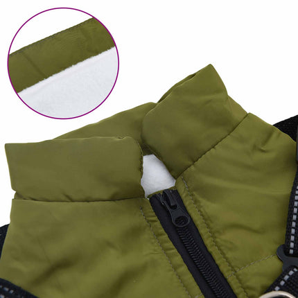 Hund Kappa Armégrön L28 Fleece och Polyester