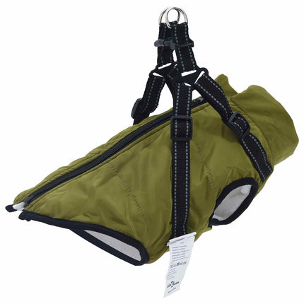 Hund Kappa Armégrön L28 Fleece och Polyester