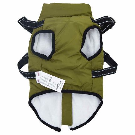 Hund Kappa Armégrön L28 Fleece och Polyester