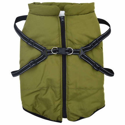 Hund Kappa Armégrön L44 Fleece och Polyester