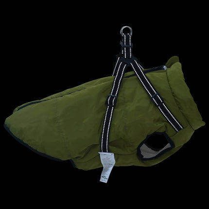 Hund Kappa Armégrön L44 Fleece och Polyester