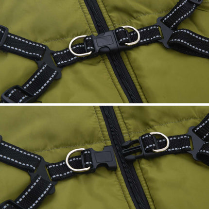 Hund Kappa Armégrön L48 Fleece och Polyester