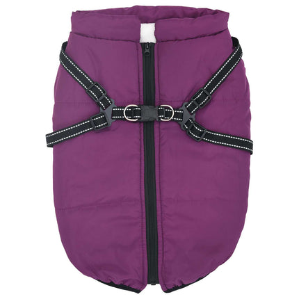 Hund Kappa Lila L52 Fleece och Polyester