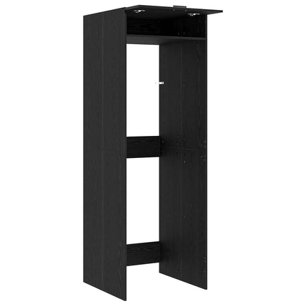 Tvättmaskinskabinet Svart Ek 67,5 x 68 x 200 cm Konstruerat trä