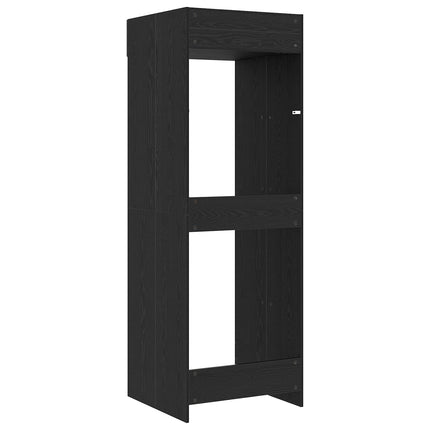 Tvättmaskinskabinet Svart Ek 67,5 x 68 x 200 cm Konstruerat trä