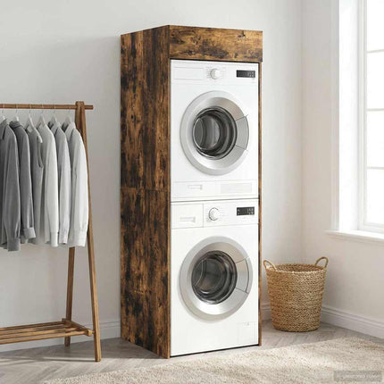 Tvättmaskinskabinet Rökt ek 67,5 x 68 x 200 cm Konstruerat trä