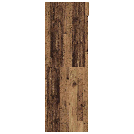 Tvättmaskinskabinet med lagring Gammalt trä 67,5 x 68 x 200 cm