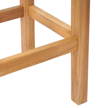 Barpall 2 pcs Naturlig Massivt teakträ