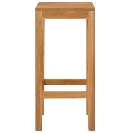 Barpall 4 pcs Naturlig Massivt teakträ