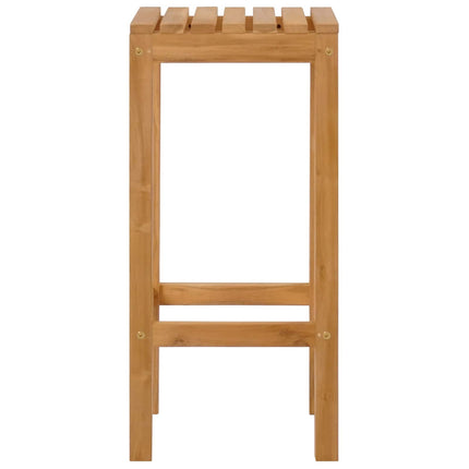 Barpall 4 pcs Naturlig Massivt teakträ