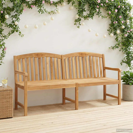 Handsnidad Rosabänk 150 x 60 x 90 cm Massivt teakträ Naturlig