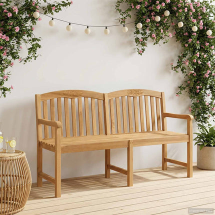 Handsnidad Rosabänk 179,5 x 61 x 90 cm Massivt teakträ Naturlig