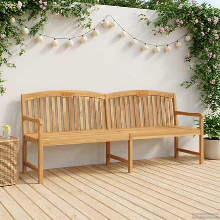 Handsnidad Rosabänk 228 x 60 x 90 cm Massivt teakträ Naturlig