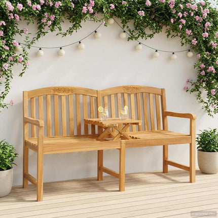 Handsnidad Rosabänk 150,5 x 60 x 95 cm Massivt teakträ Naturlig
