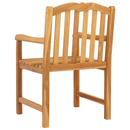 Trädgård Stol 2 pcs Naturlig 58 x 60 x 93 cm Massivt teakträ